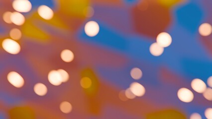 Fototapeta premium Colorful Bokeh Light Effect with Warm Tones