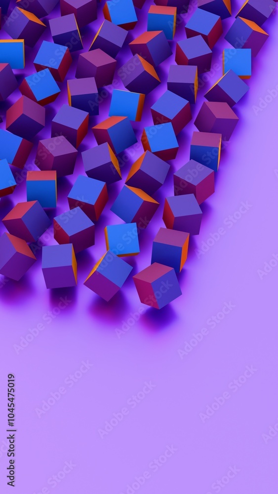 Poster colorful abstract fluid form with iridescent reflections