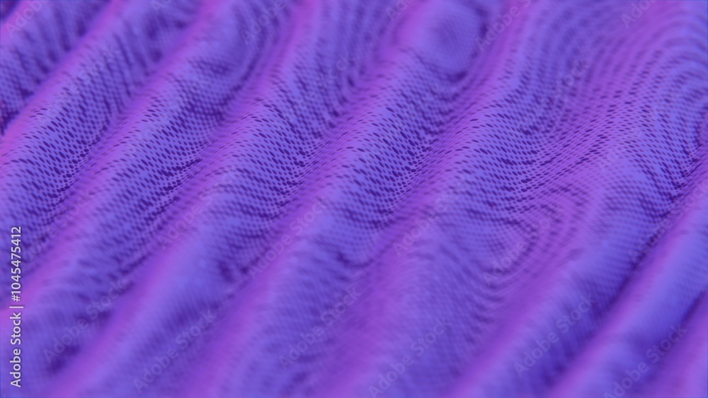 Poster Abstract Wavy Pattern in Purple Tones with Dotted Texture
