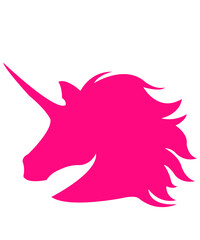 Unicorn clip art design on plain white transparent isolated background for card, shirt, hoodie, sweatshirt, apparel, card, tag, mug, icon, poster or badge