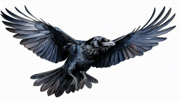 crow in flight
