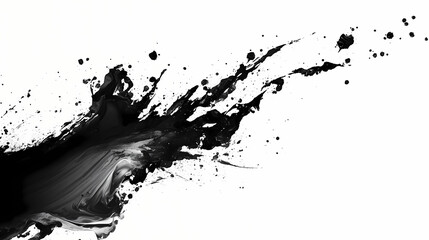 Obraz premium Abstract ink splatter on white background. Ink Splatter. Illustration