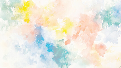Colorful Abstract Watercolor Background. Cloud and sky with a pastel colored background and wallpaper, abstract sky background in sweet color. Watercolor colorful background. Pastel colors, soft brush