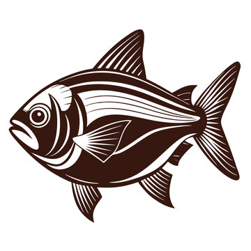 recommend clip art: Neon Tetra fish vector silhouette illustration Isolated white background.