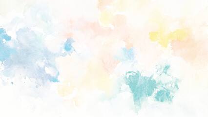 Colorful Abstract Watercolor Background. Cloud and sky with a pastel colored background and wallpaper, abstract sky background in sweet color. Watercolor colorful background. Pastel colors, soft brush