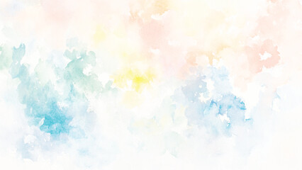 Colorful Abstract Watercolor Background. Cloud and sky with a pastel colored background and wallpaper, abstract sky background in sweet color. Watercolor colorful background. Pastel colors, soft brush