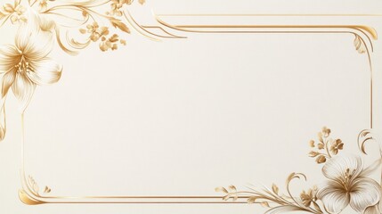 Elegant ivory and gold certificate design, featuring clean lines and soft shading.