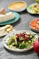 Vibrant Salad with Pomegranate and Cheese