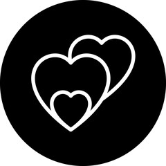 Love vector icon style