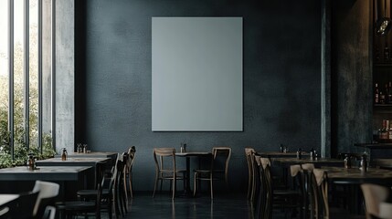 Mockup of Menu restaurant, blank billboard

