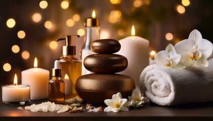 A set of luxury spa products