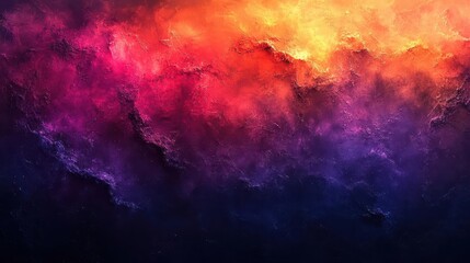 dark grainy color gradient background blending shades of purple red orange blue and black creating a moody and abstract atmosphere perfect for artistic projects