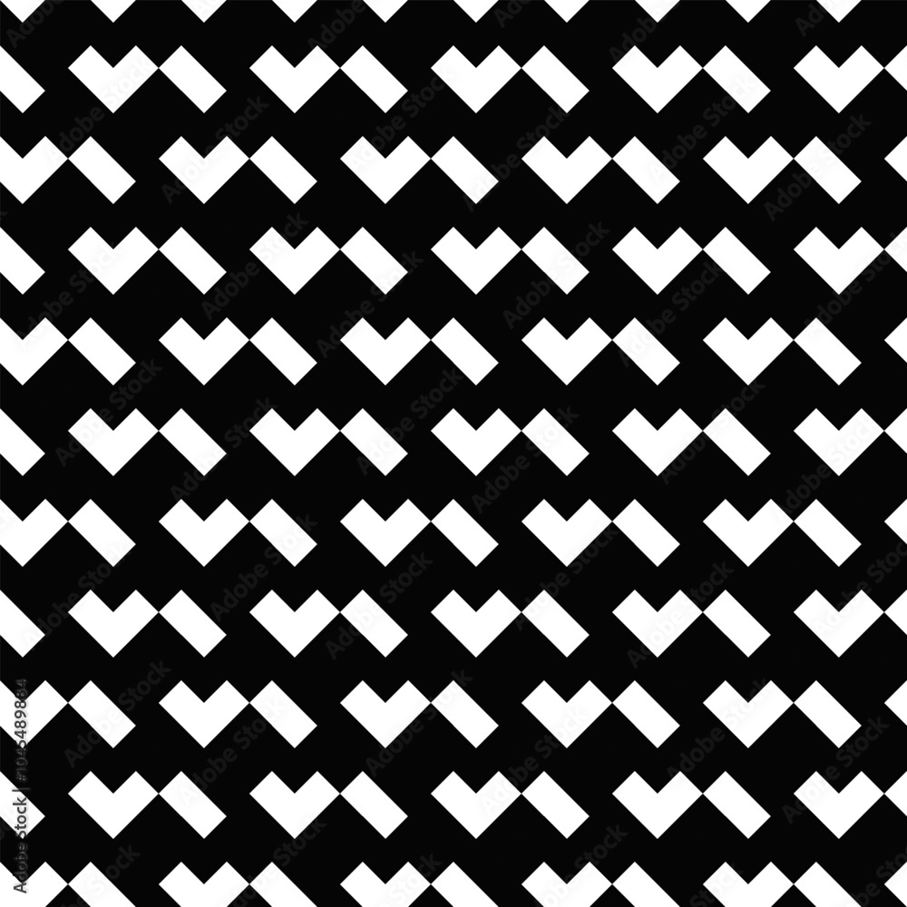 Poster seamless abstract mosaic pattern background - monochrome repetitive repeating vector design