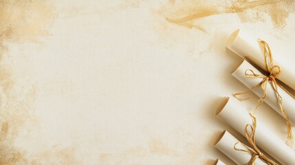 Graduation success certificate featuring soft ivory background with gold borders.