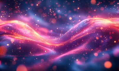 Fototapeta premium Psychedelic energy waves radiating from a glowing neon core, spiritual transformation, 3D illustration