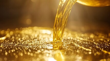 Molten Gold Pouring Into a Mold