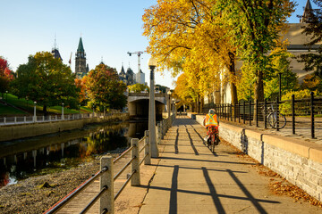 The path alongside the Rideau Canal in Ottawa is popular with locals and visitors alike seen here...
