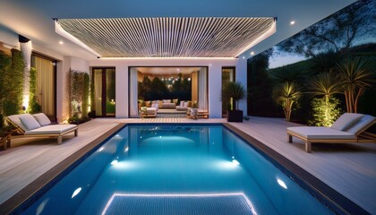 Luxurious 5-star ultra-luxury hotel pool