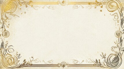 Ivory and gold certificate design, perfect for graduation or special awards.
