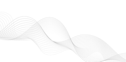 Abstract wave blend lines on transparent background. Design for banner, wallpaper, background and many more. Undulate Grey Wave Swirl, frequency sound wave, twisted curve lines with blend effect.	
