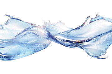 water splash isolated on white
