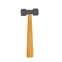 Woodwork hammer with wooden handle