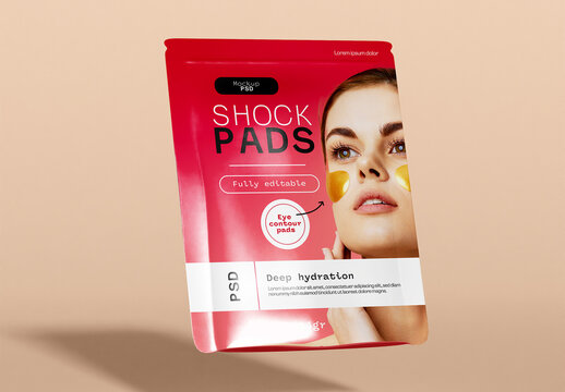 Isolated Ziplock Plastic Bag Mockup