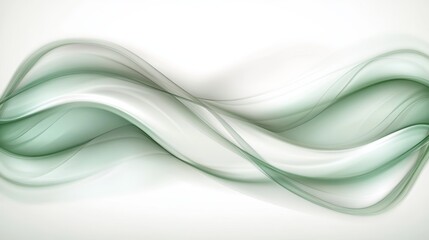 A flowing, ethereal wave of soft green hues on a light background, creating a serene and calming visual effect.