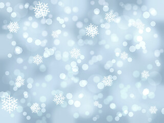 雪の結晶のキラキラ背景素材　シルバー