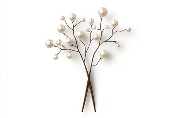 Elegant decorative branch with pearl accents, perfect for home decor, event styling, or floral arrangements.