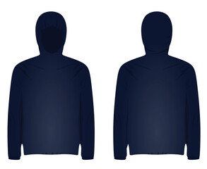 Blue rain coat. vector illustration