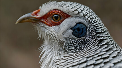 Fototapeta premium Silver pheasant closeup