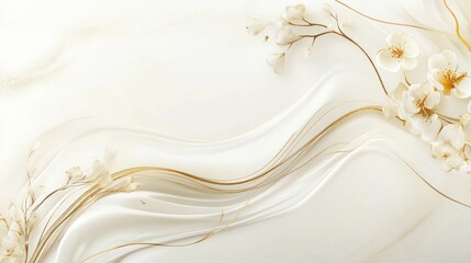 Soft ivory and gold design for a sleek and modern certificate background.