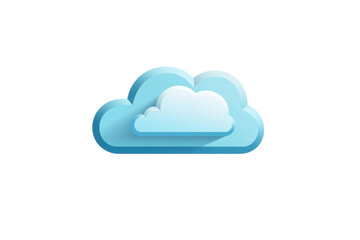 Illustration of a stylized blue cloud icon representing technology, internet, and computing. Ideal for digital and network concepts.