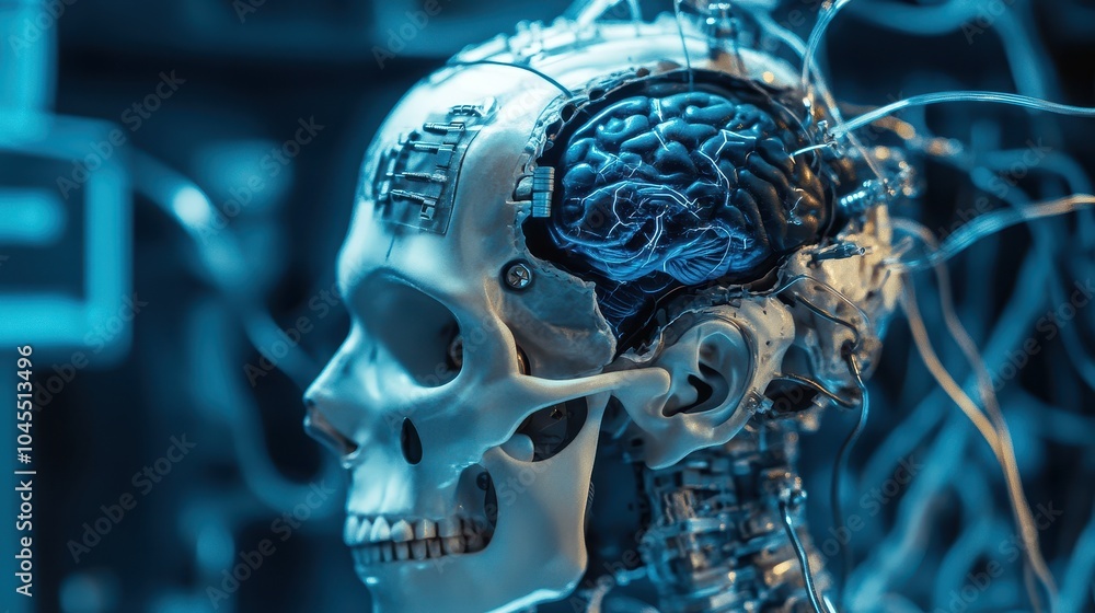 Poster advanced brain-machine interface concept in detail