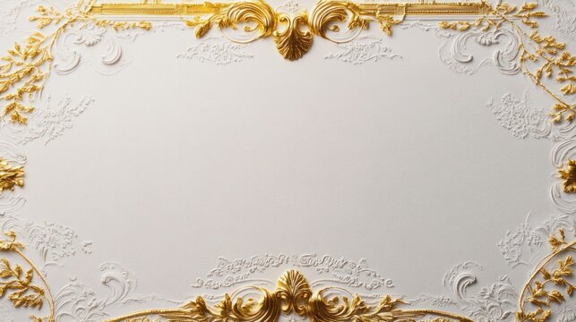 White and gold certificate layout, emphasizing the significance of success.