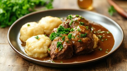 Savory Meatballs with Creamy Mashed Potatoes