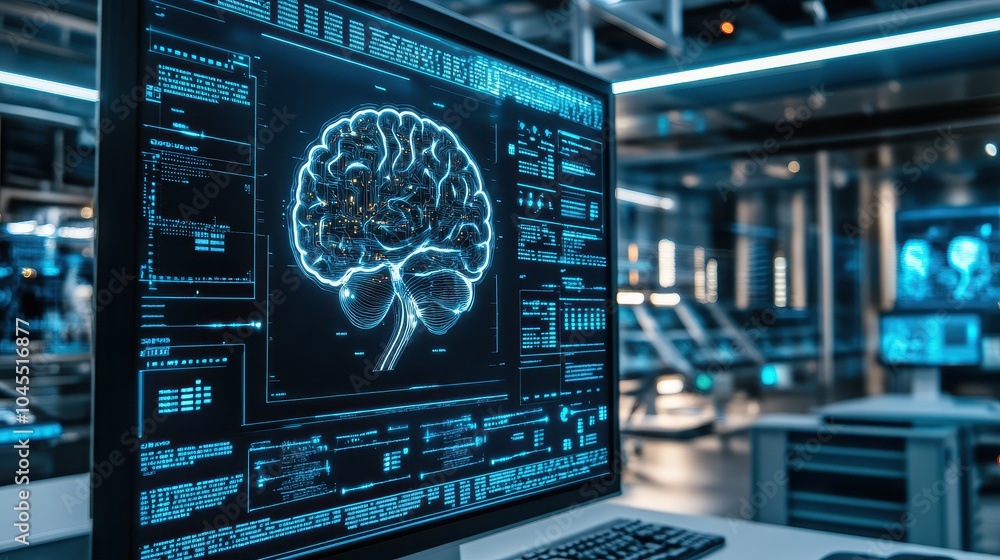 Poster detailed view of brain-machine interface technology