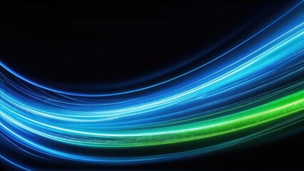Abstract light waves in vibrant colors on a dark background.