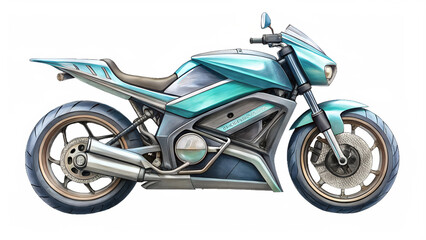 Obraz premium hand drawn design of modern a motorbike
