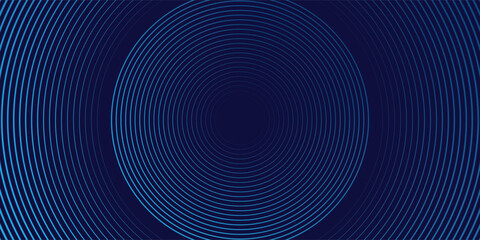 Abstract blue glowing geometric lines modern shiny blue circle lines pattern