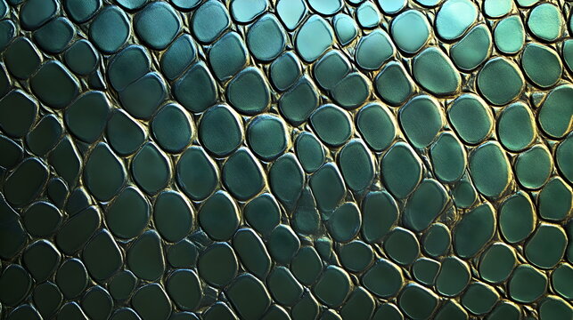 Green snake or python skin, textured background.
