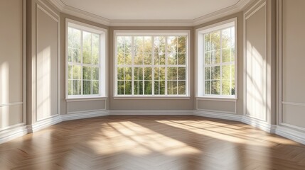 Bright and Airy Interior with Large Windows