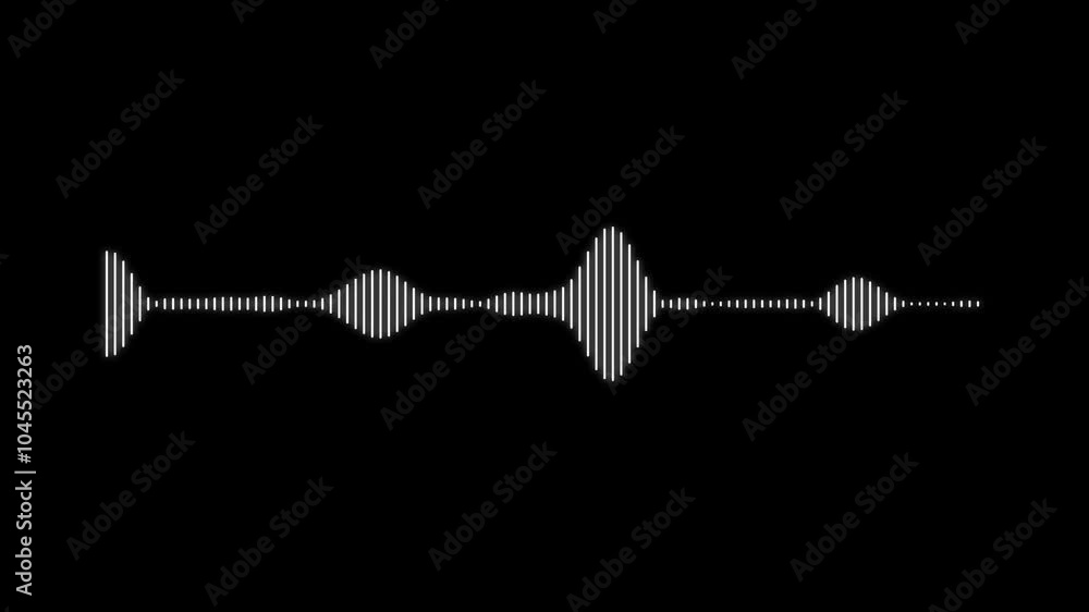 Aufkleber audio waveform spectrum animation. audio spectrum wave effect animation. video footage of audio visu