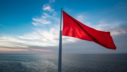 A red flag with a revolutionary aura