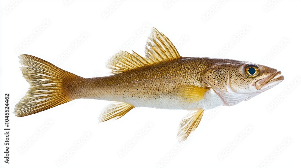 Poster detailed representation of a haddock exhibiting its distinct colors and features highlighting the sp