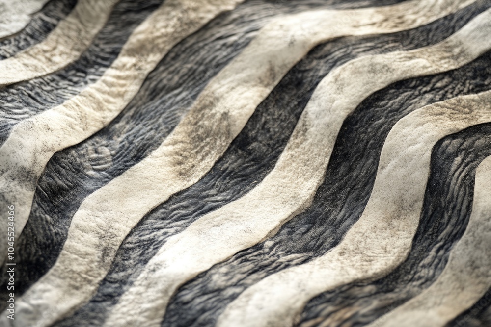 Poster close-up shot of a zebra's striped skin pattern