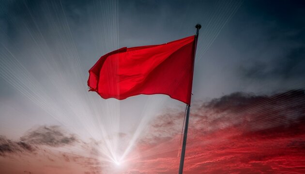 A red flag with a revolutionary aura