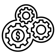 cost icon element for design