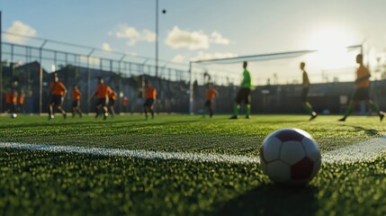 Football training.